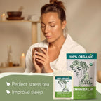 Lemon Balm Tea Organic - Lemon Balm Herb Loose Leaf - Melissa Tea, Tolonjil Tea Organic –- Anti-Stress, Sleep, Blood Pressure, Digestion - 4 Oz