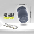 Balibetov [NEW] double wall Stainless Steel Yerba Mate Gourd set (Mate cup) with Yerba Mate Bombilla (straw) (GRAY)
