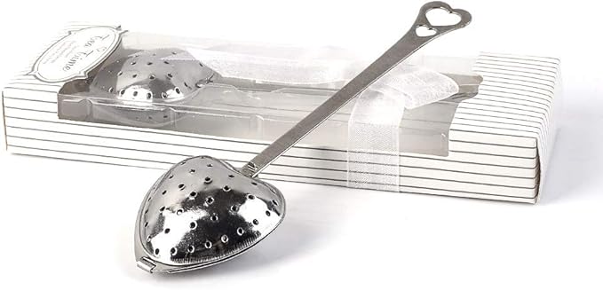 RoseAuroma Set of 20 Pieces Tea Infuser Stainless Steel Long Grip Spoon Loose Tea Leaf Filter Heart Shaped Mesh Tea Strainer,Great Souvenirs Gift for Tea Lovers or Party etc.
