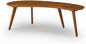 Mid Century Modern Abstract Shaped Coffee Table/Solid Wood/Castanho Finish by Camaflexi