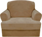 CUCRAF T Cushion Sofa Cover 2 Piece Armchair Slipcovers, Soft Thick Velvet by CUCRAF