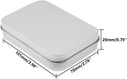 Metal Empty Boxes, Tin Boxes with Lid,Small Silver Tin Boxes,Stackable Organizer Containers,8PCS Storage Tin for Home Outdoor Active Storage Containers