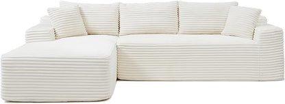 Cloud Sectional Couch, Corduroy Boneless Couches - Image 9
