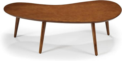 Mid Century Modern Abstract Shaped Coffee Table/Solid Wood/Oak Finish - Image 8