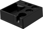 IKAPE Espresso Knock Box, Espresso Coffee Organizer Box Fit for Storage 51, 54, 58MM Espresso Tamper, Distributor, Portafilter & Puck Screen Accessories, Plastic Station Base(Black)