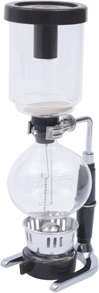 Vacuum Coffee Pot, 5 Cups(500ml), Siphon Syphon Coffee Maker, Borosilicate Glass, Stainless Steel, Black