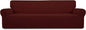 Easy-Going Stretch 4 Seater Oversized Sofa Couch Cover Wine | 1-Piece Extra by Easy-Going