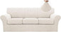 Turquoize 4 Piece Sofa Covers for 3 Cushion Couch Sofa Slipcover Soft Couch by Turquoize