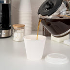 Restaurantware 8 Ounce Double Wall Disposable Coffee Cups, 500 Insulated White Paper Tumblers with Ripple Wall Design, Lids Sold Separately for Hot Drinks like Tea, Hot Chocolate, and More