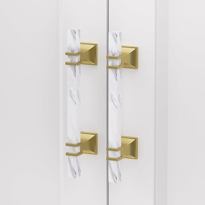 Rergy Cabinet Handles Marble Drawer Pulls and Knobs, T-Bar Hardware - Image 3