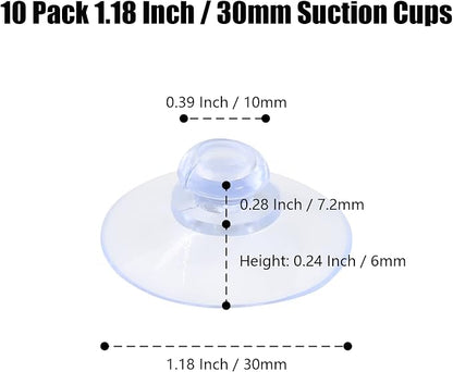 10 Pack Glass Table Suction Cups - 30mm Rubber Suckers - Image 4