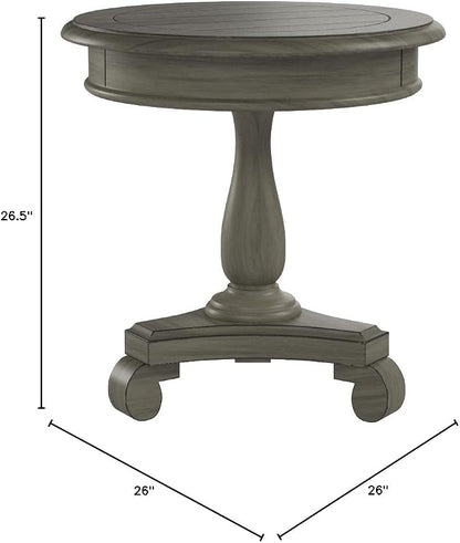 Roundhill Furniture Rene Contemporary Wood Pedestal Side Table - Image 2