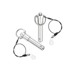 uxcell 1 Pcs Quick Release Pin, 1/2" x 1.5"(Dia. x L) Push-Button Ball Locking Pin 304 Stainless Steel Ring Handle Locking Pin with Wire for Audio Bimini Top Marine, Silver