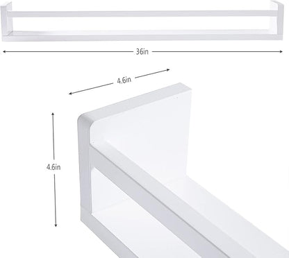 AZSKY Classic Nursery Book Shelves White Wall Book Shelves Kids Bookshelf - Image 3
