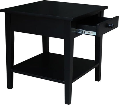 International Concepts Spencer Black Wood End Table - Image 8