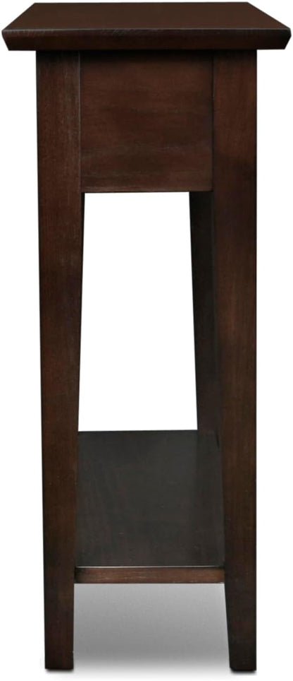 Leick Home 15-In Wide End Table, Solid Wood Construction, One Drawer, One Lower - Image 6