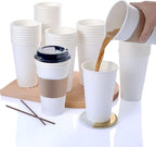 Paper Cups 8 oz 200 Pack for Coffee & Tea 8 oz Made in USA | Bulk 200 Count for Home, Office, Restaurants & Parties | Recyclable Disposable 8 Ounce To-Go Cups for Hot Drinks