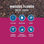 Tiesta Tea - 3lb Hibiscus Flowers, Cut & Sifted Loose Tea, 3lb,1360g, Bulk Resealable Bag, Raw Hibiscus Flower, Agua Fresca, Flor de Jamaica, Baked Goods, Dressings, Jams, Soaps & More, 3-Pack