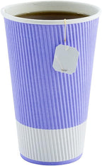 Restaurantware 16 Ounce Paper Cups Pack of 25 Ripple Wall Disposable Cups â€“ Leakproof, Recyclable, Light Purple Insulated Hot Beverage Holders with Matching Lids Available for Purchase Separately