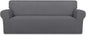 PureFit Stretch Couch Covers for Sofa Large Sofa Slipcovers Gray | 1-Piece Sofa by PureFit