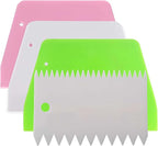 Dough Scraper Plastic Bench Scraper, Dough Scraper Tool Dough Cutter, Flexible Bench Scraper for Making Bread Pizza, 4 PCS