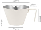 MHW-3BOMBER Espresso Measuring Cups 2Pcs with Handle, 1oz / 2oz / 3oz Double Spouts Stainless Steel Espresso Shot Cups with Scale, V-Shaped Mouth Espresso Pour Cup Glossy G6199BL-OS