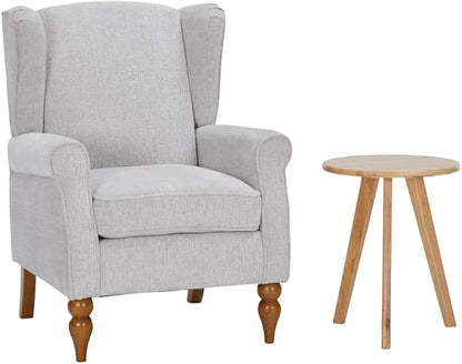 Mid-Century High Wingback Chair, Modern Fabric Accent Chair Armchair by Lin-Utrend