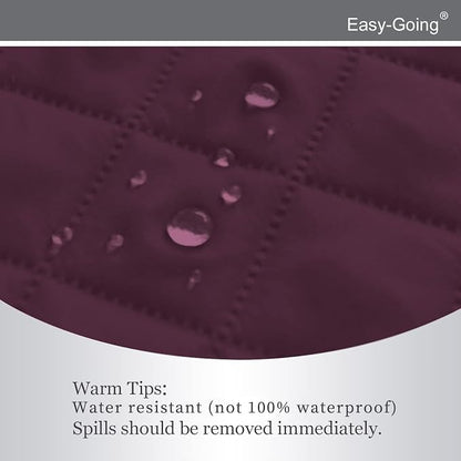 Easy-Going Reversible Couch Cover, Recliner 22 in, Wine/Beige | Machine - Image 4
