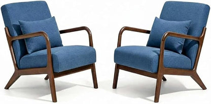 Set of 2 Mid Century Modern Accent Chair by Unknown