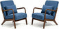 Set of 2 Mid Century Modern Accent Chair by Unknown