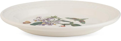 Portmeirion Botanic Garden Harmony 10.5" Dinner Plate, Papilio Emerald & Woody Nightshade Motif - Dishwasher, Microwave, Oven & Freezer Safe Earthenware - Elegant Spring Tableware for Brunch & Parties