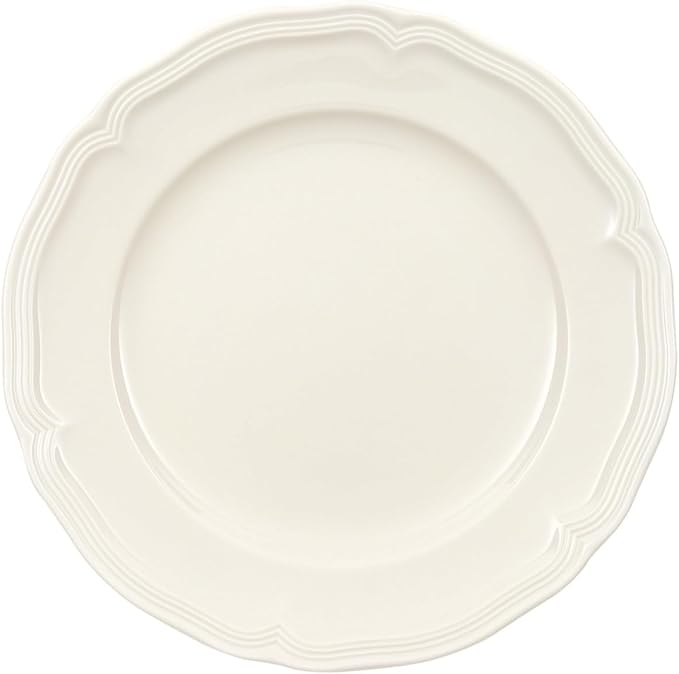 Villeroy & Boch Manoir Salad Plate, Premium Porcelain, Made in Germany, 8.25in, White