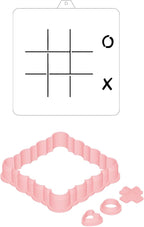 Cookie cutter and stencil set Baking stencils and cutters bundle DIY bakery decorating kit Cookie cutter with stencils Icing stencil and cookie cutter combo (Tic-tac-toe)
