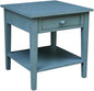 IC INTERNATIONAL CONCEPTS Spencer Blue Wood End Table by InternationalConcepts