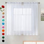 SpaceDresser Basic Rod Pocket Sheer Voile Window Curtain Liners White 2 Panels by SpaceDresser