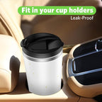 Insulated Coffee Mug with Ceramic Coating, 18oz Travel Mug with Leak-proof Lid, Vacuum Double-wall Tumbler, Stainless Steel Thermal Cup for Tea, Hot Cocoa, Cold Beverage, Ice Drinks
