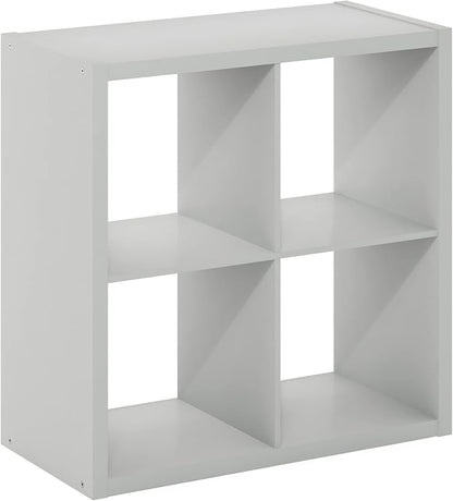 Furinno Cubicle Open Back Decorative Cube Storage Organizer, Light Grey - Image 10