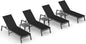 Ciokea Aluminum Foldable Lounge Chairs Set of 4 by CIOKEA