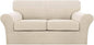 Turquoize 3 Piece Sofa Covers for 2 Cushion Couch Sofa Slipcover Soft Couch by Turquoize