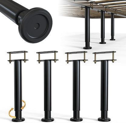 4-Piece Adjustable Height Bed Support Legs, Extra Sturdy Steel by YUEYIN