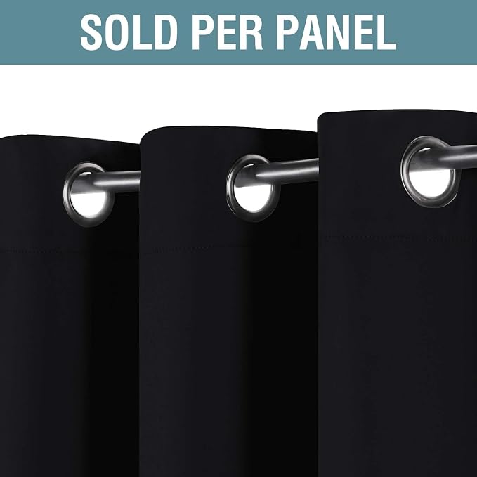 H.VERSAILTEX Blackout Curtains for Bedroom Black Out Curtains 120 inch Thermal - Image 2