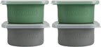 Stackable Silicone Artisan Pizza Dough Proofing Proving Containers with Air-tight Lids-4pack-500ml Volume for 250g Dough Ball (2green+2Space Grey)