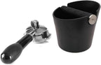 Coffee Knock Box, 4.8in Barista Style Espresso Grounds Knock Box with Removable Heavy-Duty Metal Knock Bar and Shock- Absorbent Durable and Non-Slip Base for Espresso Maker Accessories, Easy to Clean