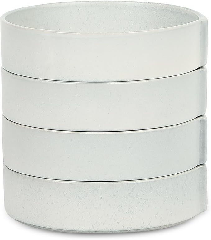 Stone Lain Bao 4-Piece Pasta Bowl Set Stoneware, Blue-Grey