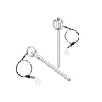 uxcell 1 Pcs Quick Release Pin, 5/16" x 4"(Dia. x L) Push-Button Ball Locking Pin 304 Stainless Steel Ring Handle Locking Pin with Wire for Audio Bimini Top Marine, Silver