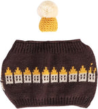 Tea Cozy Suitable for a 600ml,20oz Tea Pot,Teapot Warmer -100% Acrylic Fibers Filling,Two Piece (Brown House)