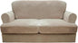 CUCRAF T Cushion Sofa Cover 3 Piece Loveseat Slipcovers, Soft Thick Velvet by CUCRAF