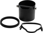 Espresso Knock Box, Capacity 60.8oz/1800ML Stainless Steel Coffee Grounds Container Waste Bin Coffee Tools for Barista and Non-slip Base (Black)