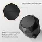 Coffee Knock Box Espresso Grounds - CAFEMASY Home Use Epsresso Accessories Unique Design Diamond Shape Mini Knock Box with Espresso Cleaning Brush