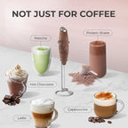 Zulay Kitchen Powerful Milk Frother Wand With 4 AA Duracell Batteries - Ultra Fast Handheld Drink Mixer - Electric Whisk Foam Maker for Coffee, Lattes, Cappuccino, Matcha & Creamer -